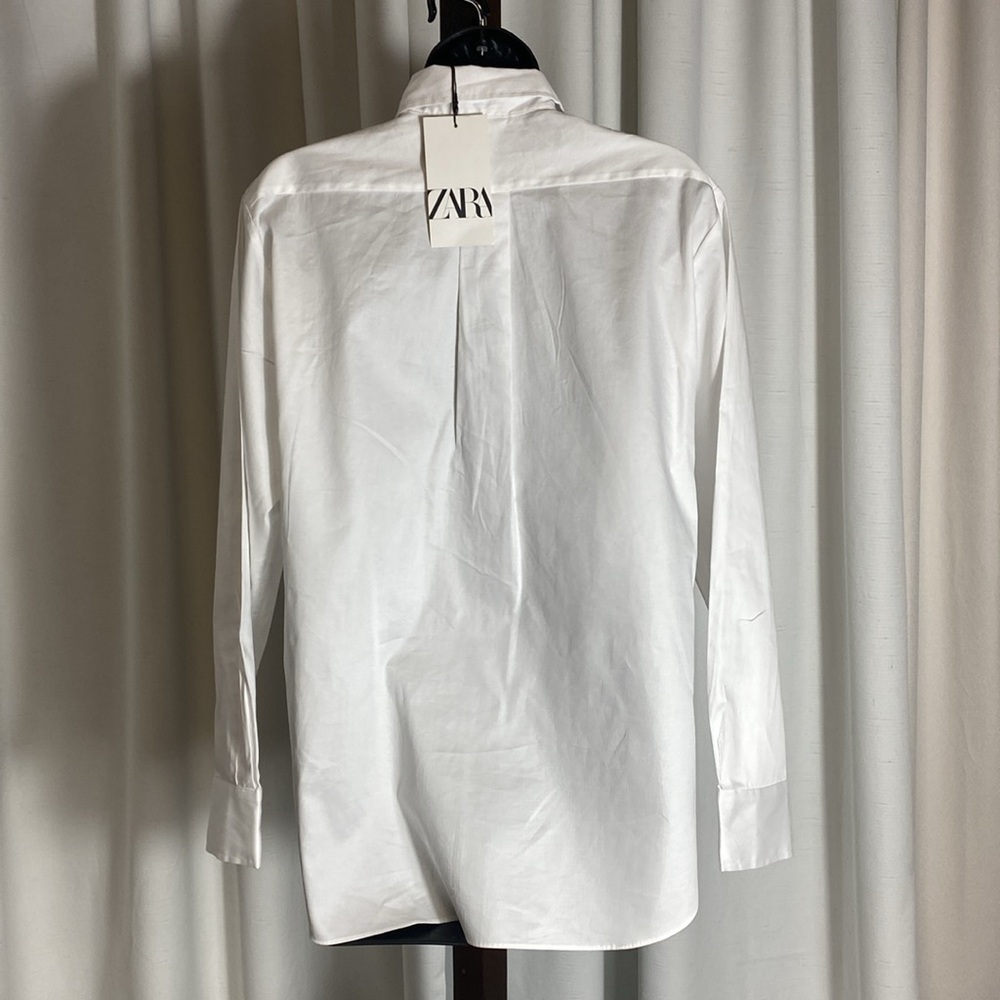 Zara JEWEL FLOWER SHIRT ZW COLLECTION Size S - Picture 12 of 15